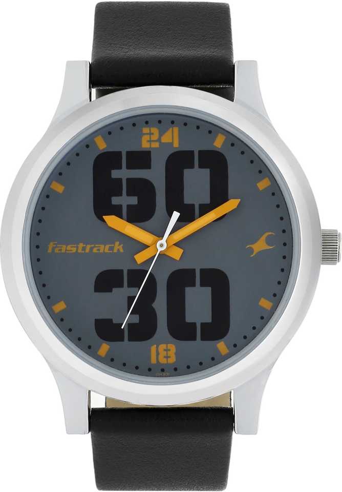 38051SL03 Bold Fonts Analog Watch - For Men